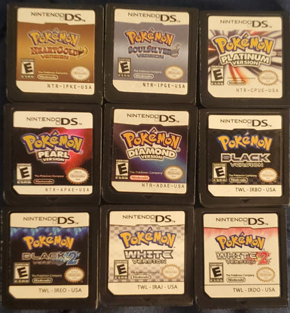 Nintendo DS Video Game Cartridge Collection NDS Pokemon